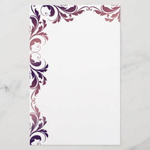 Papelaria Papel de Carta para Damas Roxos Chic