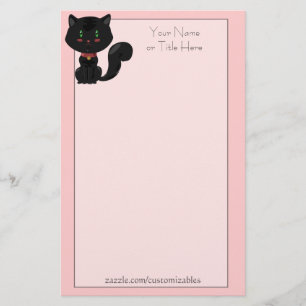 Papelaria Papel de Carta para Gatos Negros