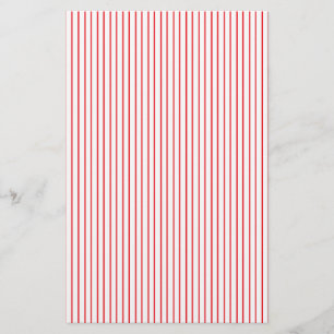 Papelaria Papel de Carta para Pinstripe Vermelho e Branco