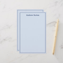 Papelaria Papel de Carta Personalizada de Borda Simples | Az