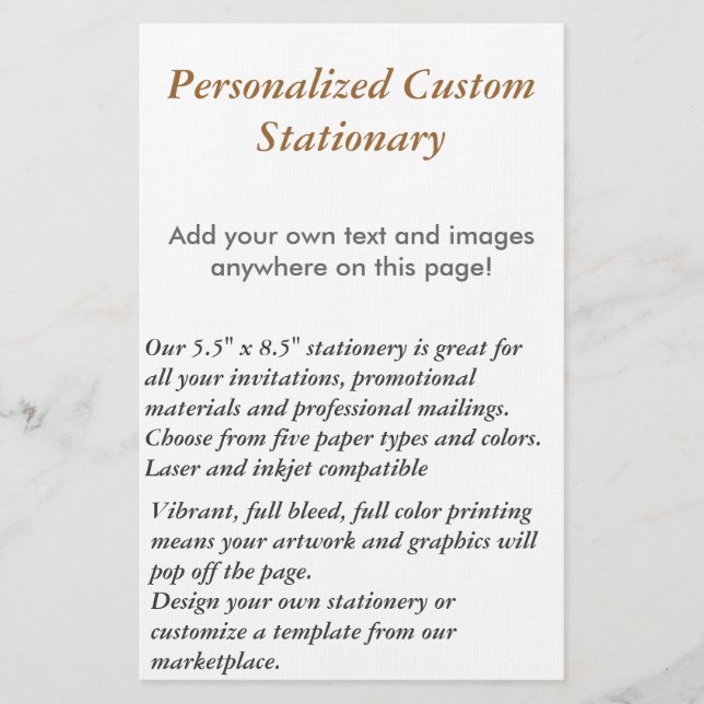 Papelaria Papel de Carta Personalizado (Frente)