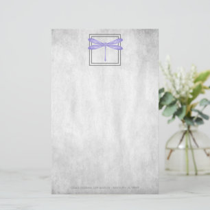 Papelaria Papel de Carta Personalizado de Dragonfly Roxo