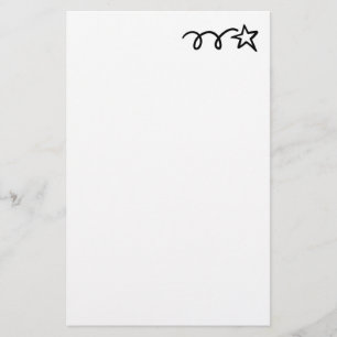 Papelaria Papel de carta personalizado de estrela cadente pa