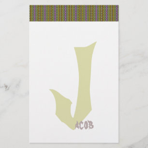 Papelaria Papel de Carta Personalizado de Listras