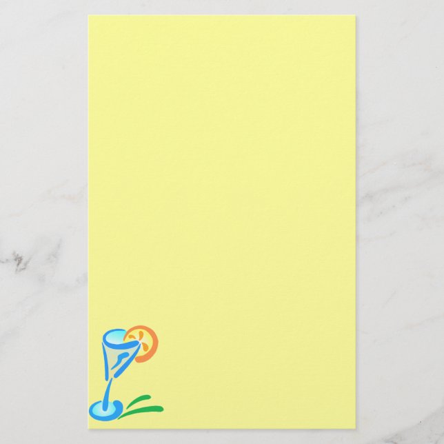 Papelaria Papel de carta personalizado de vidro líquido (Frente)