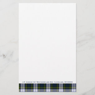 Papelaria Papel de carta personalizado de Xadrez de vestir d