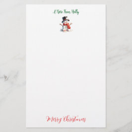 Papelaria Papel de Carta Personalizado do Marshmallow Snowma