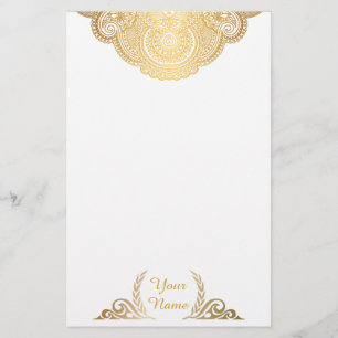 Papelaria Papel de Carta Personalizado do Ouro Clássico