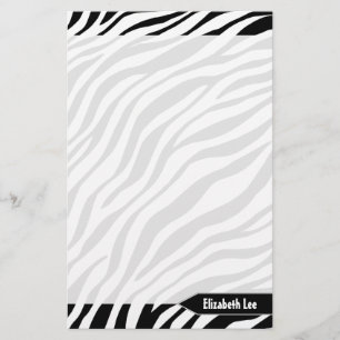 Papelaria Papel de Carta Personalizado em Preto e Branco par