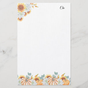 Papelaria Papel de Carta Personalizado Escrevendo Floral