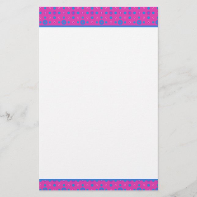 Papelaria Papel de carta personalizado, padrão magenta magen (Frente)