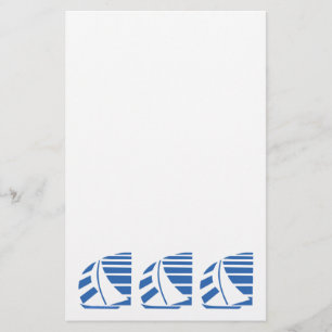 Papelaria Papel de carta personalizado para barcos de vela a