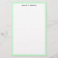 Papel de Carta Personalizado Simplicity Mint