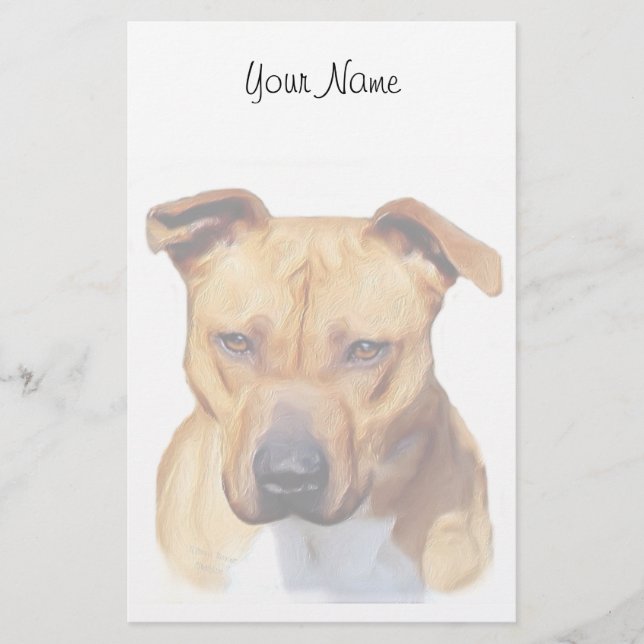 Papelaria papel de carta Pitbull (Frente)