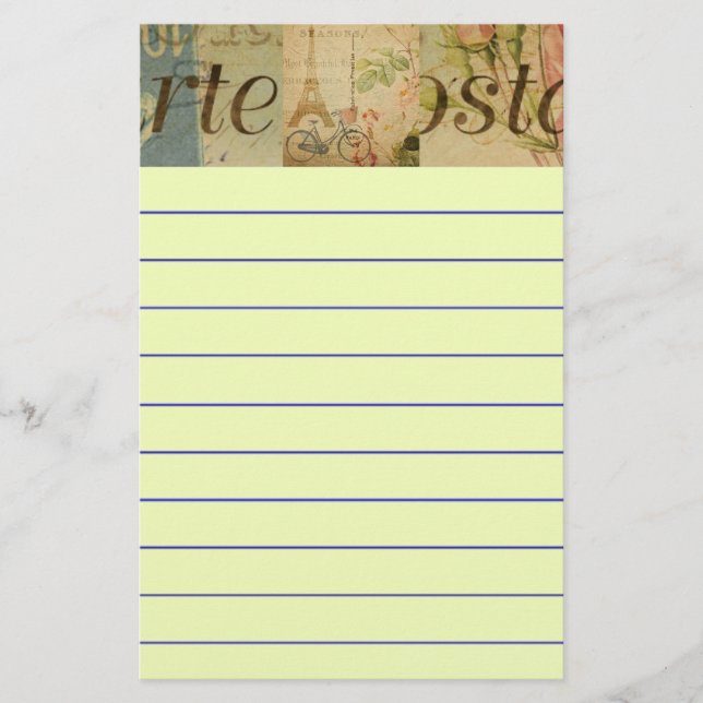 Papelaria Papel de Carta Postal Francês (Frente)