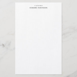Papelaria Papel de Carta Preto Clássico Moderno Elegante