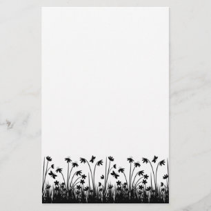 Papelaria Papel de carta preto e branco
