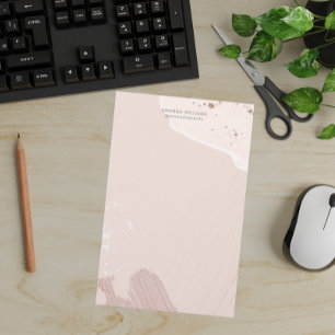 Papelaria Papel de Carta Romântico de Cores Aquáticas Rosa