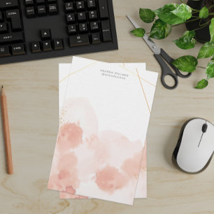 Papelaria Papel de Carta Romântico de Cores Aquáticas Rosa