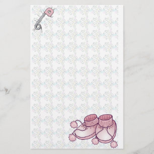 Papelaria Papel de Carta Rosa Bootie