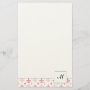 Papelaria Papel de Carta Rosa Fleur de Lis