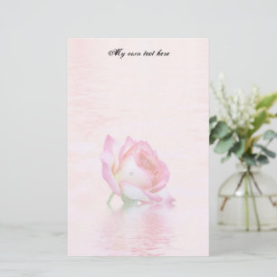 Papelaria Papel de carta Rosa flutuante para folhas