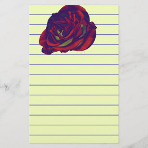 Papelaria Papel de carta rosa vermelha
