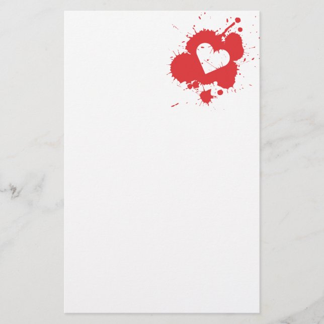Papelaria Papel de Carta Splatter 2 (Frente)