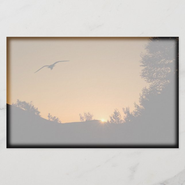 Papelaria Papel de carta sunset (Frente)