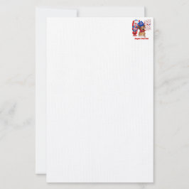 Papelaria Papel de Carta Super Patriot Dachshund