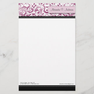 Papelaria Papel de Carta Swirchia Boutique Designer