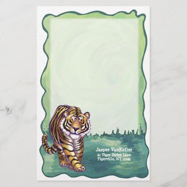 Papelaria Papel de Carta Tiger (Frente)
