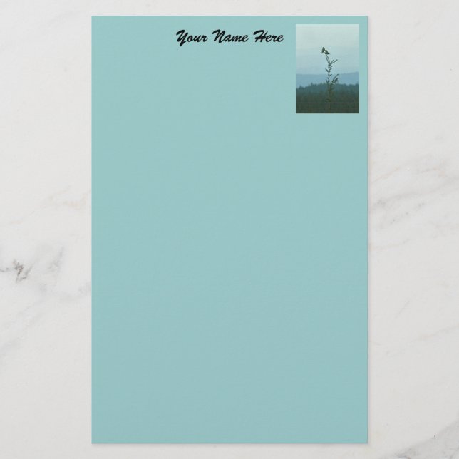 Papelaria Papel de Carta - Topo do Mundo (azul) (Frente)