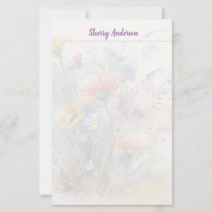 Papelaria Papel de carta Transparente Floral