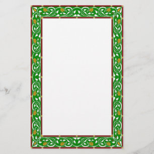 Papelaria Papel de carta verde celta