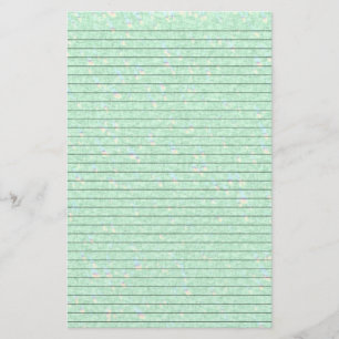 Papelaria Papel de carta verde da casa com linhas opcionais