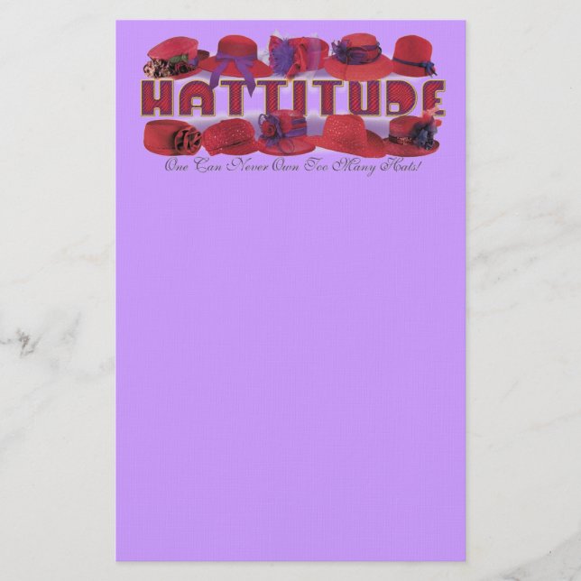 Papelaria papel de carta vermelho do chapéu (Frente)