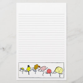 Papelaria Papel de Carta Vinculado à Cozinha do Comida Vinta