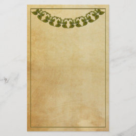 Papelaria Papel de carta Vintage com Green Garland