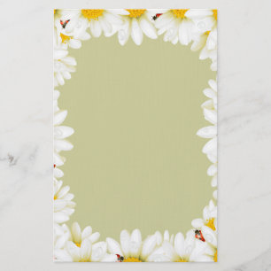 Papelaria Papel de carta White Daisies
