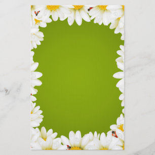 Papelaria Papel de carta White Daisies