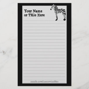 Papelaria Papel de carta Zebra