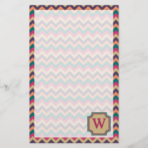 Papelaria Papel de carta Zigzag tropical