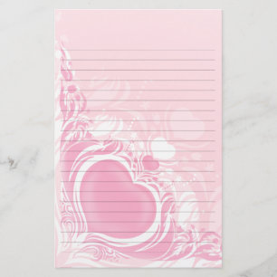 Papelaria papel de casamento com listras e redemoinho em cor