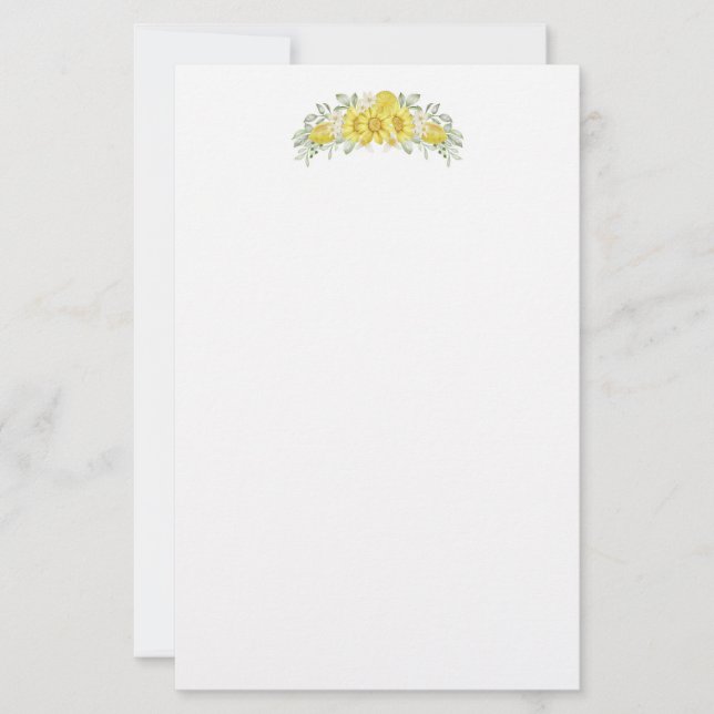 Papelaria Papel de Escritório-Floral (Frente)