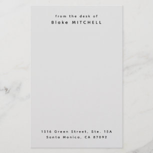 Papelaria Papel de Escritório Personalizado Monograma Estaçã