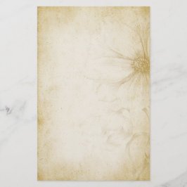 Papelaria Papel de nota floral do vintage