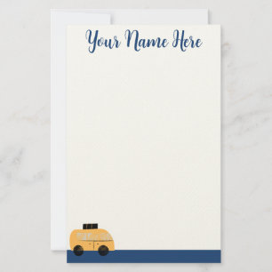 Papelaria Papel de Nota Personalizado da Van de Viagem Amare