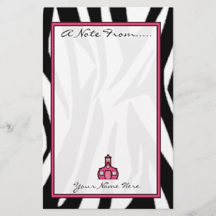 Papelaria Papel de Professora de Moda de Impressão Zebra