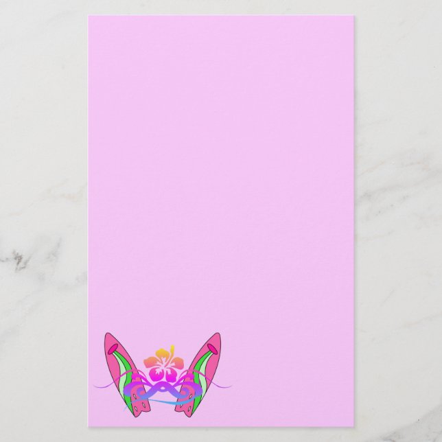 Papelaria Papel para mulheres no surfboard (Frente)